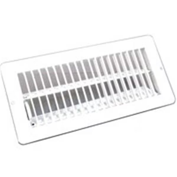 United States Hardware V-103WB 4 x 10 in. White Metal Register, Us Hardware, Mfr#: 6444293